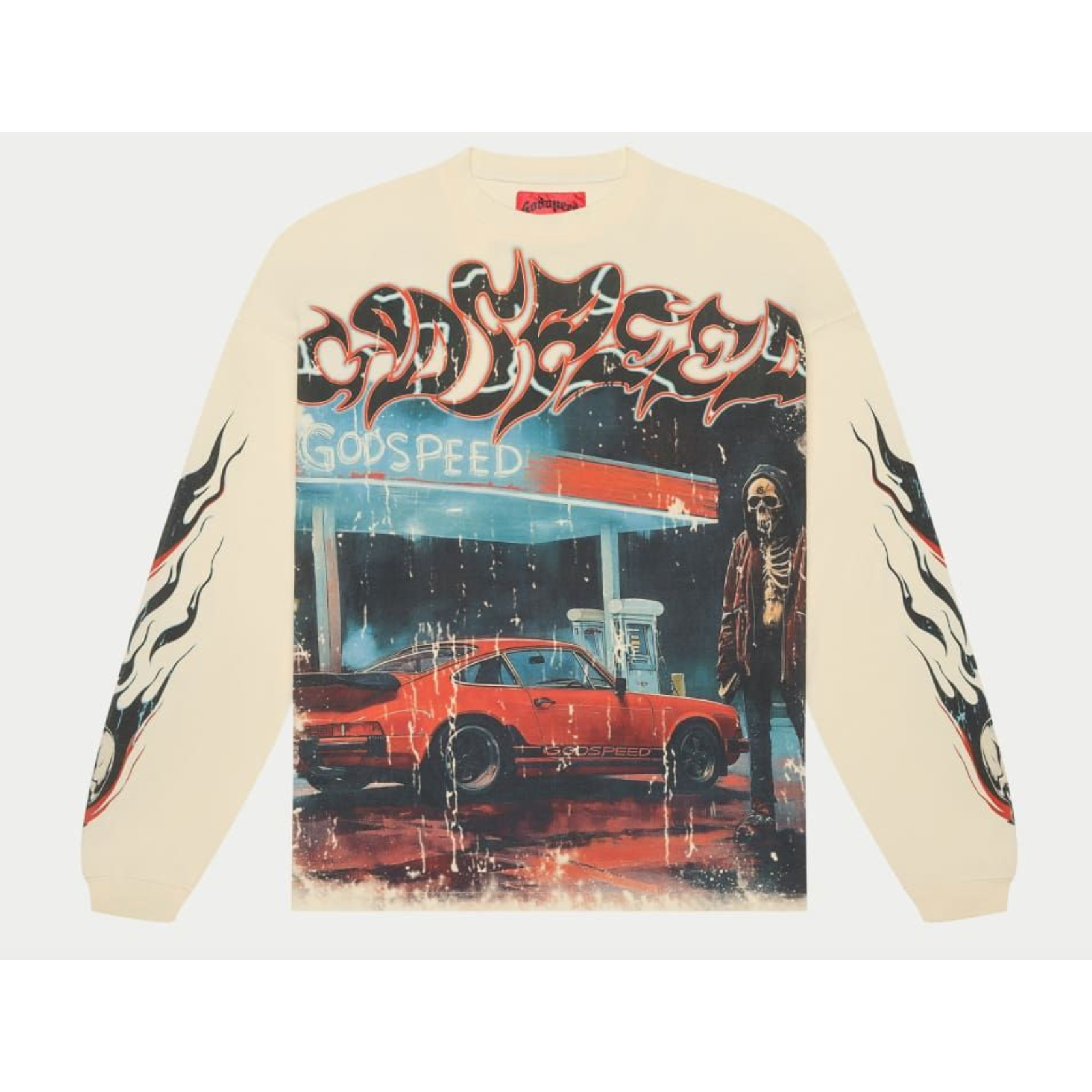 Godspeed Pit Stop LS T-Shirt (Bone)