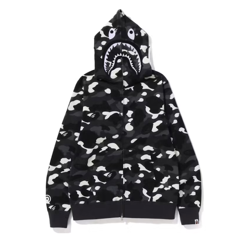 BAPE City Camo Shark WGM Full-Zip Hoodie (SS23) Black