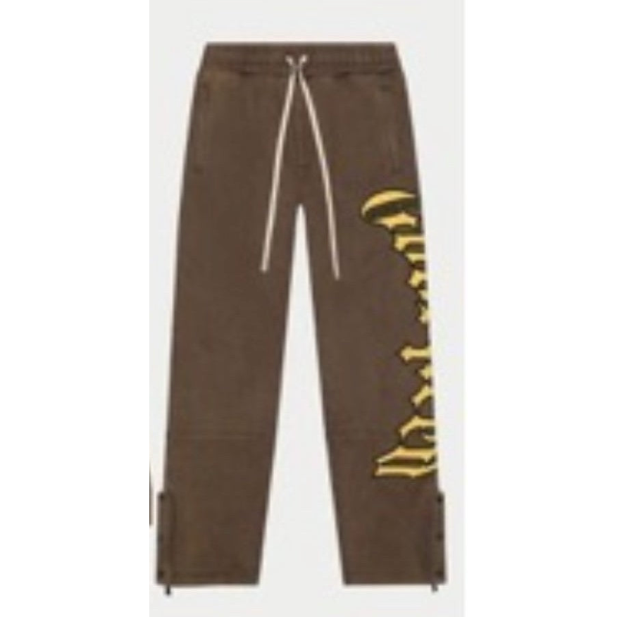 Godspeed OG Logo Sweatpant V2 (Washed Charcoal/Yellow)