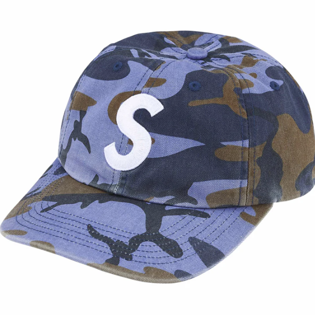 Supreme Pigment Print S Logo 6-Panel Blue Camo