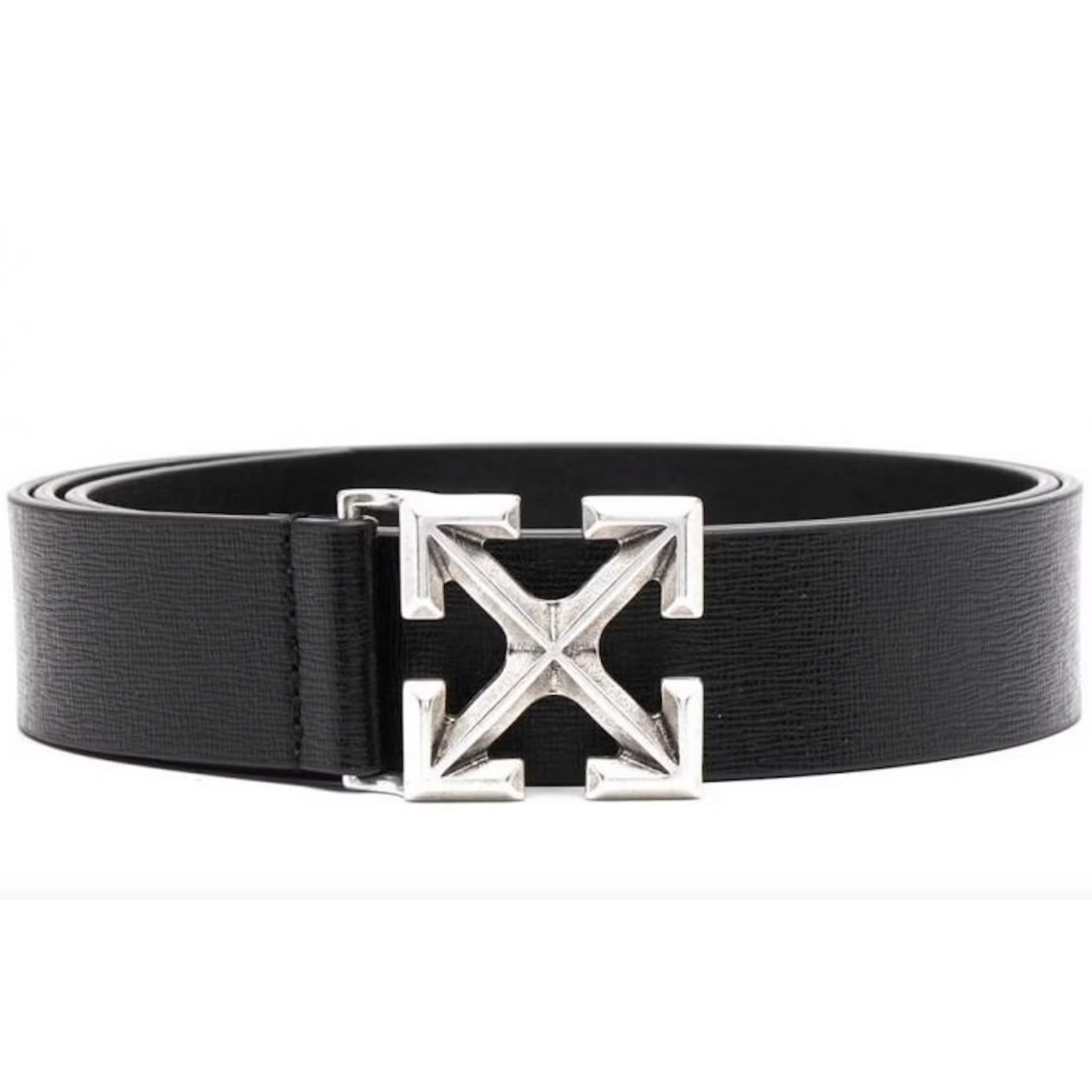 Off-White Arrow Belt Silver-Tone Leather