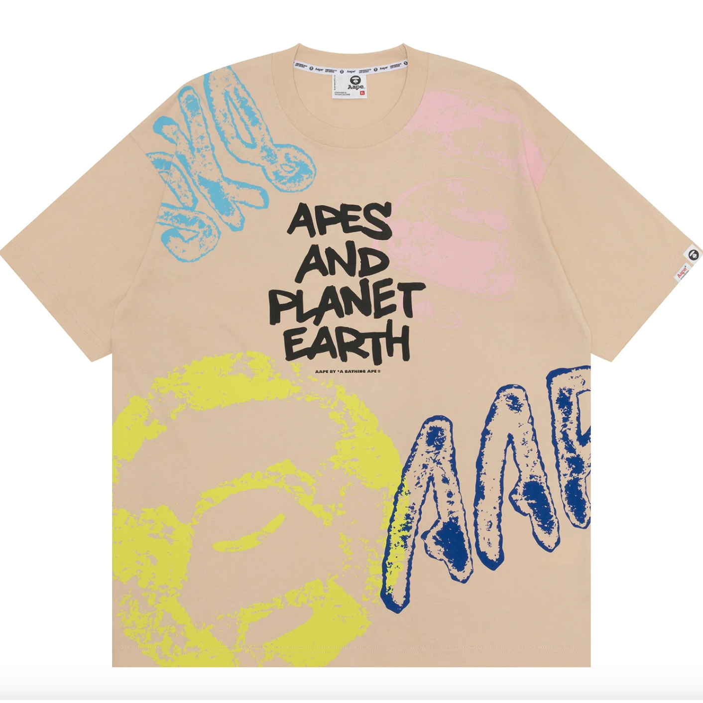 AAPE Moonface Graphic Tee "Apes and Planet Earth"