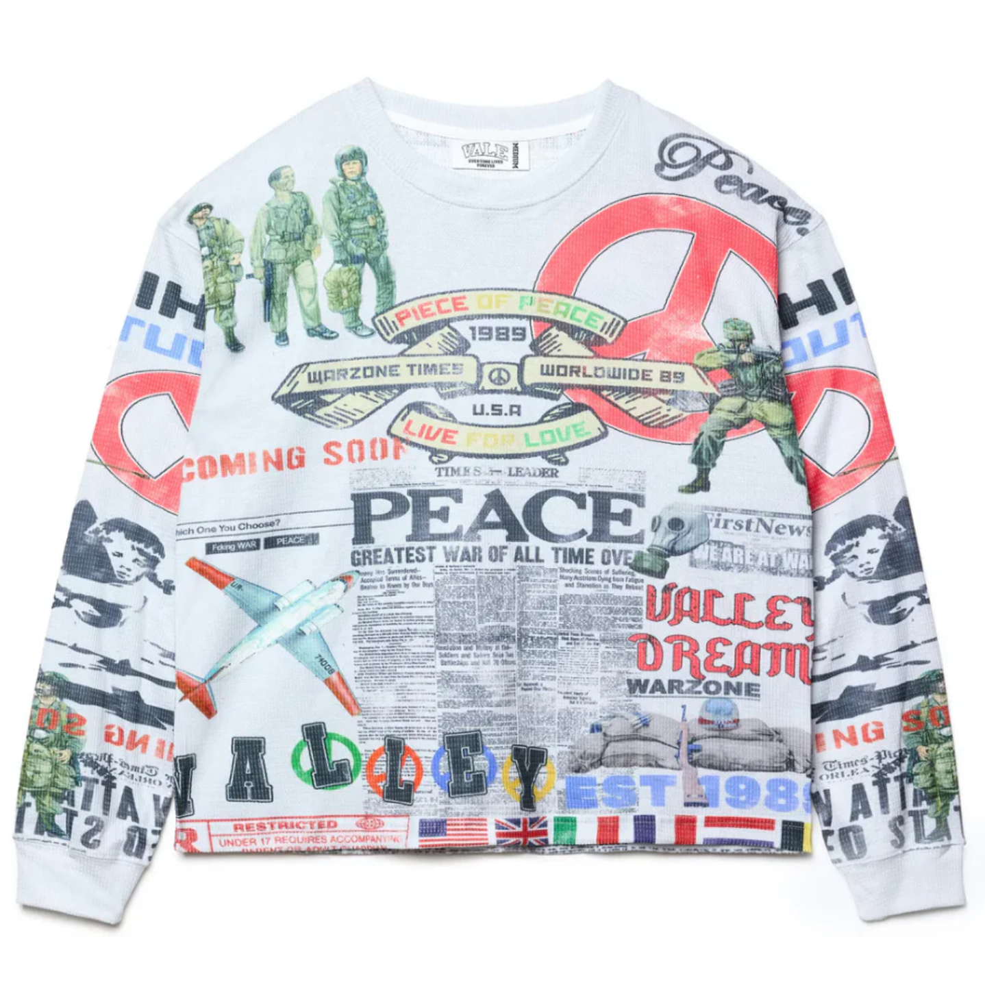 Vale Forever Peace Long Sleeve Tee White