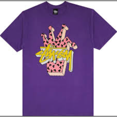 Stussy 3D Crown Purple T-Shirt
