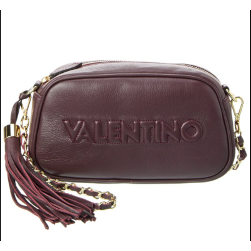Valentino Mia Mini Leather Crossbody Bag (Purple)