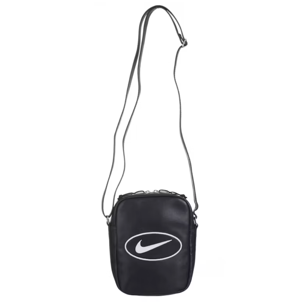 Supreme/Nike Leather Shoulder Bag Black/Snake Logo