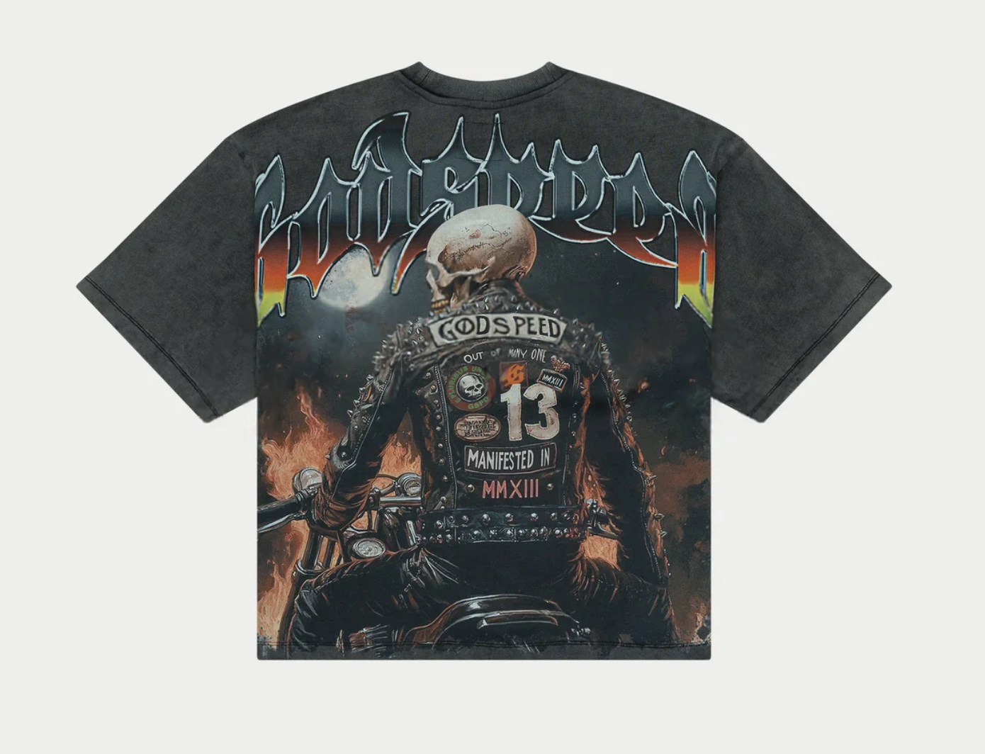 Godspeed Biker Nation Tee (Black Wash)