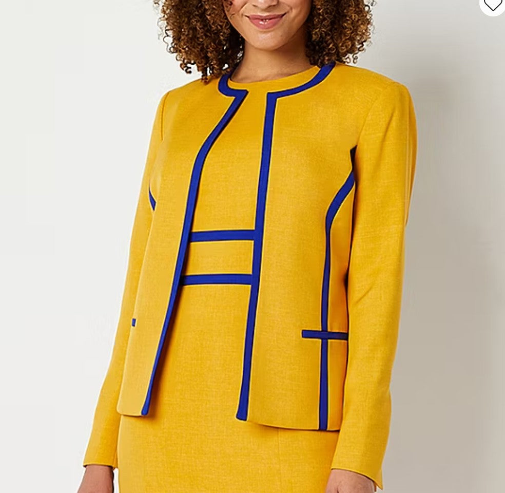 Black Label by Evan-Picone Womens Classic Fit Suit Jacket