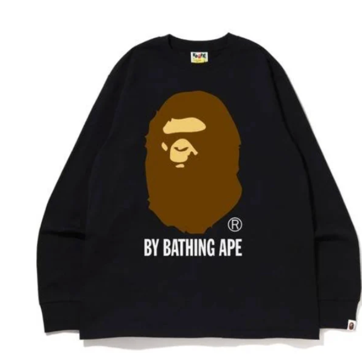 BAPE Big Ape Head Tee Long Sleeve (Black/Brown)
