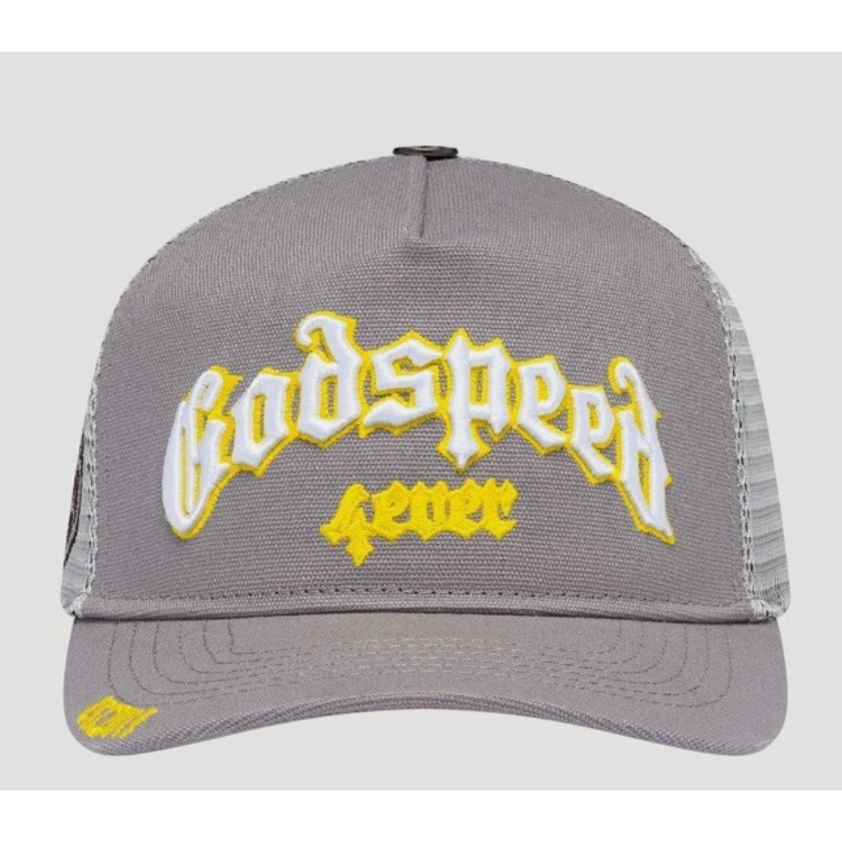 Godspeed Forever Trucker Hat (Grey/Yellow)