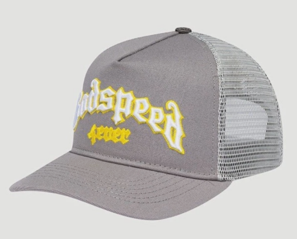 Godspeed Forever Trucker Hat (Grey/Yellow)