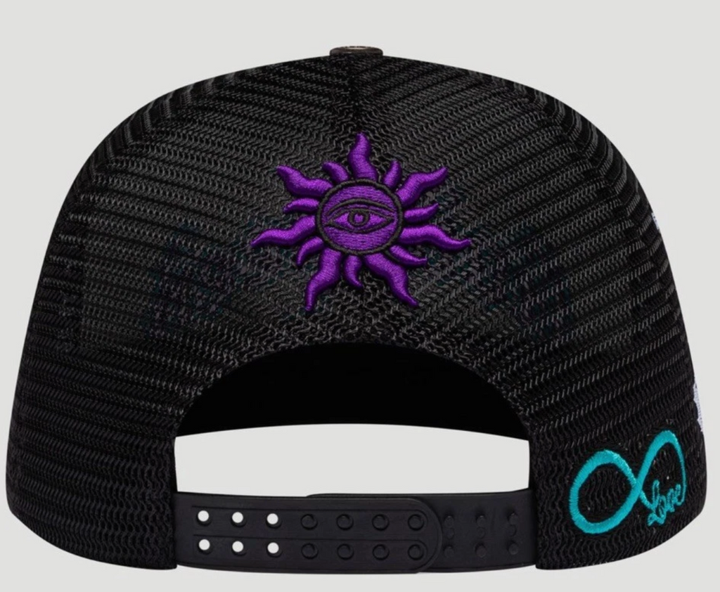 Godspeed Forever Trucker Hat (White/Black/Purple)