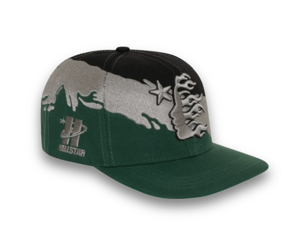 Hellstar Paintbrush Snapback Black/Silver/Green