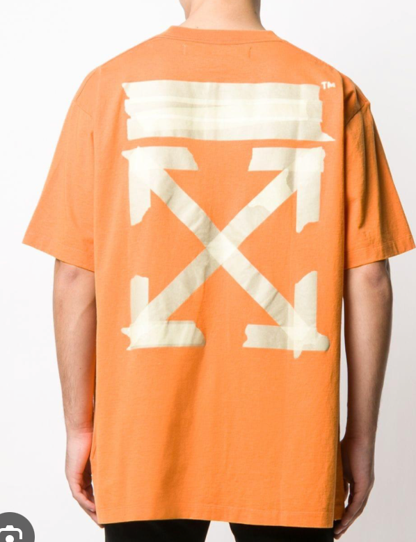 OFF-WHITE Slim Fit Tape Arrows T-shirt Orange/Beige