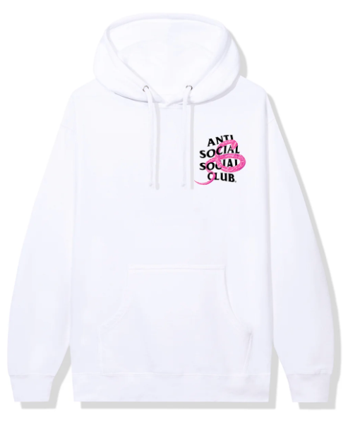 Anti Social Social club Grass White/Pink Hoodie