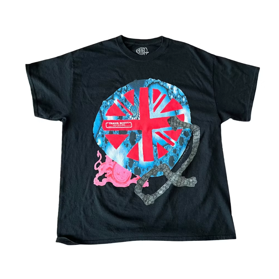 Travis Scott O2 Union jack T-shirt Black