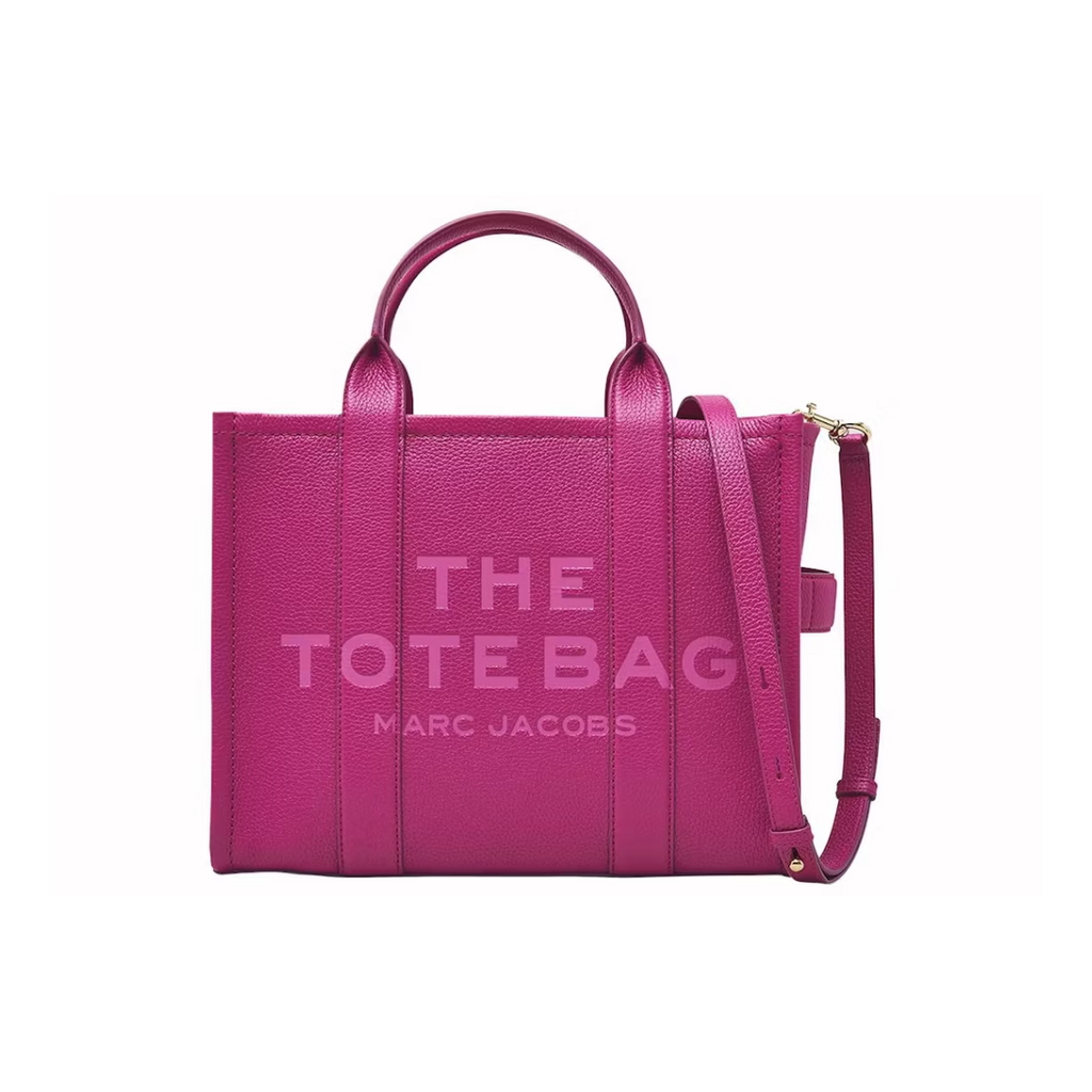 Marc Jacobs The Leather Medium Tote Lipstick Pink