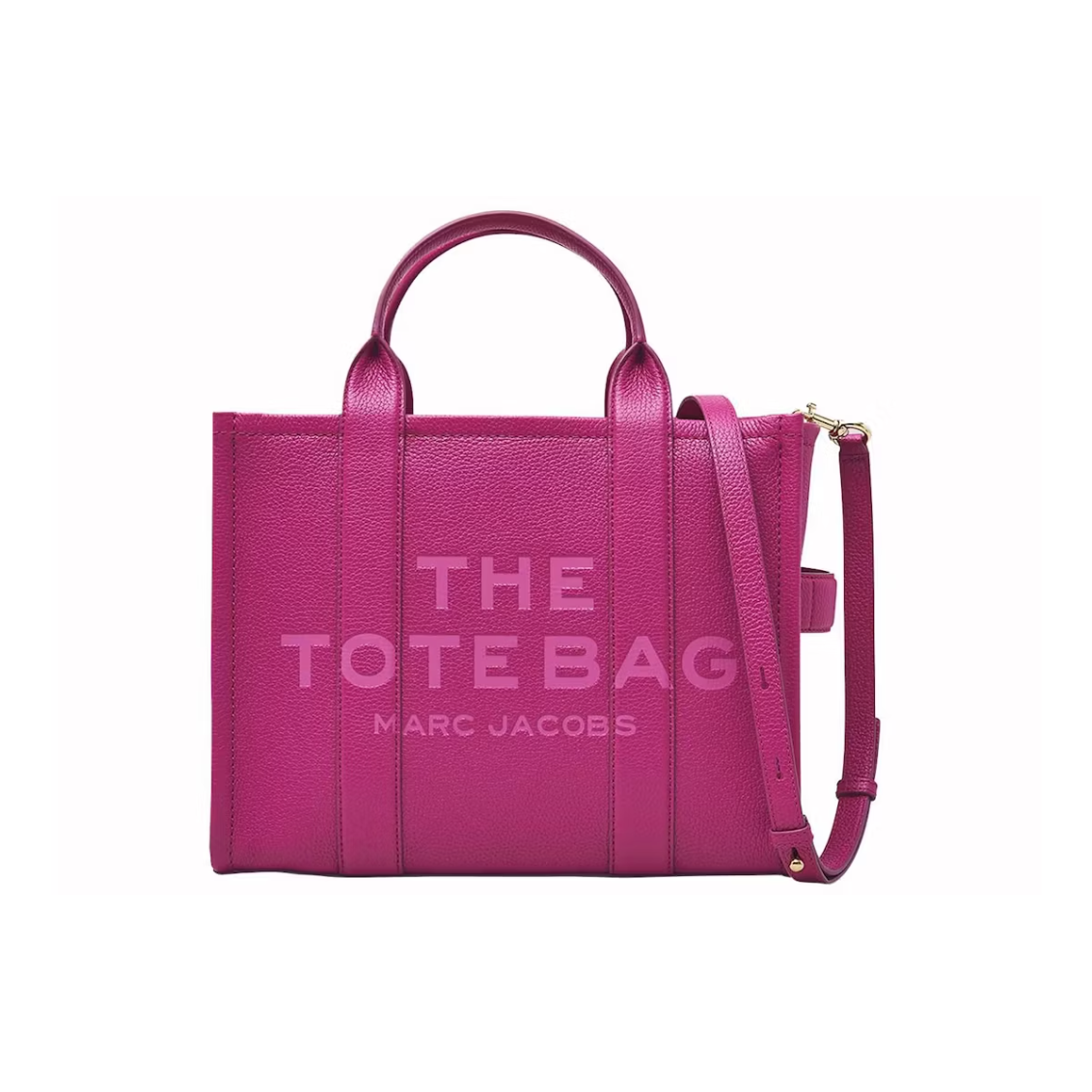 Marc Jacobs The Leather Medium Tote Lipstick Pink