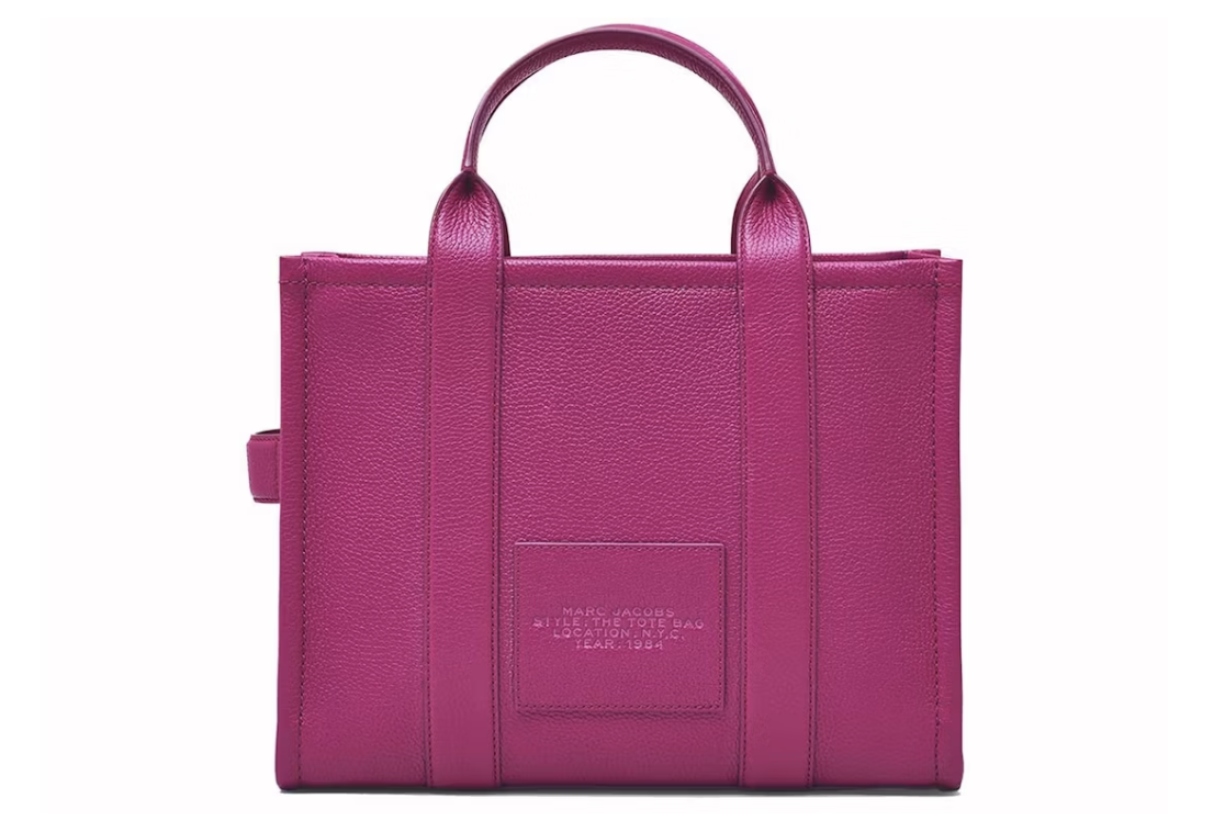 Marc Jacobs The Leather Medium Tote Lipstick Pink