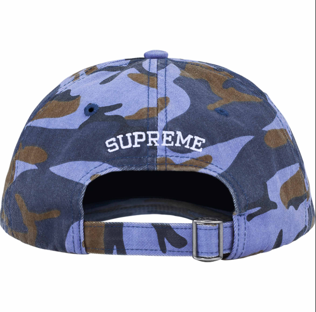 Supreme Pigment Print S Logo 6-Panel Blue Camo