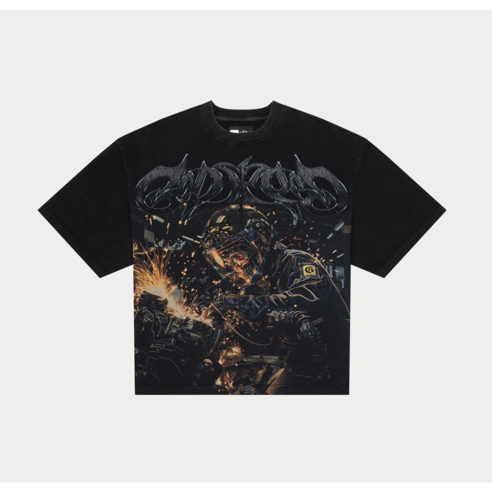Godspeed Steel Sharpens Steel Tee (Black Wash)