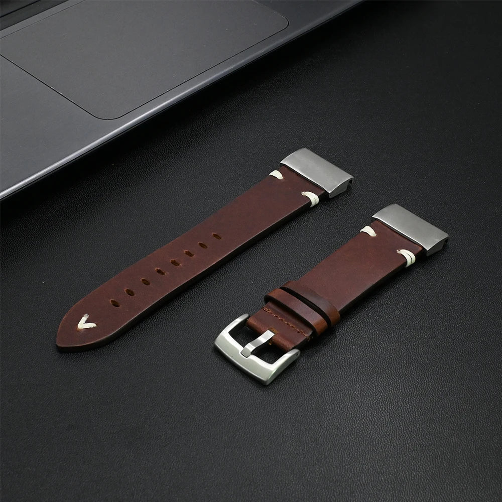 Garmin Leather Soft Strap - Premium Comfort Band