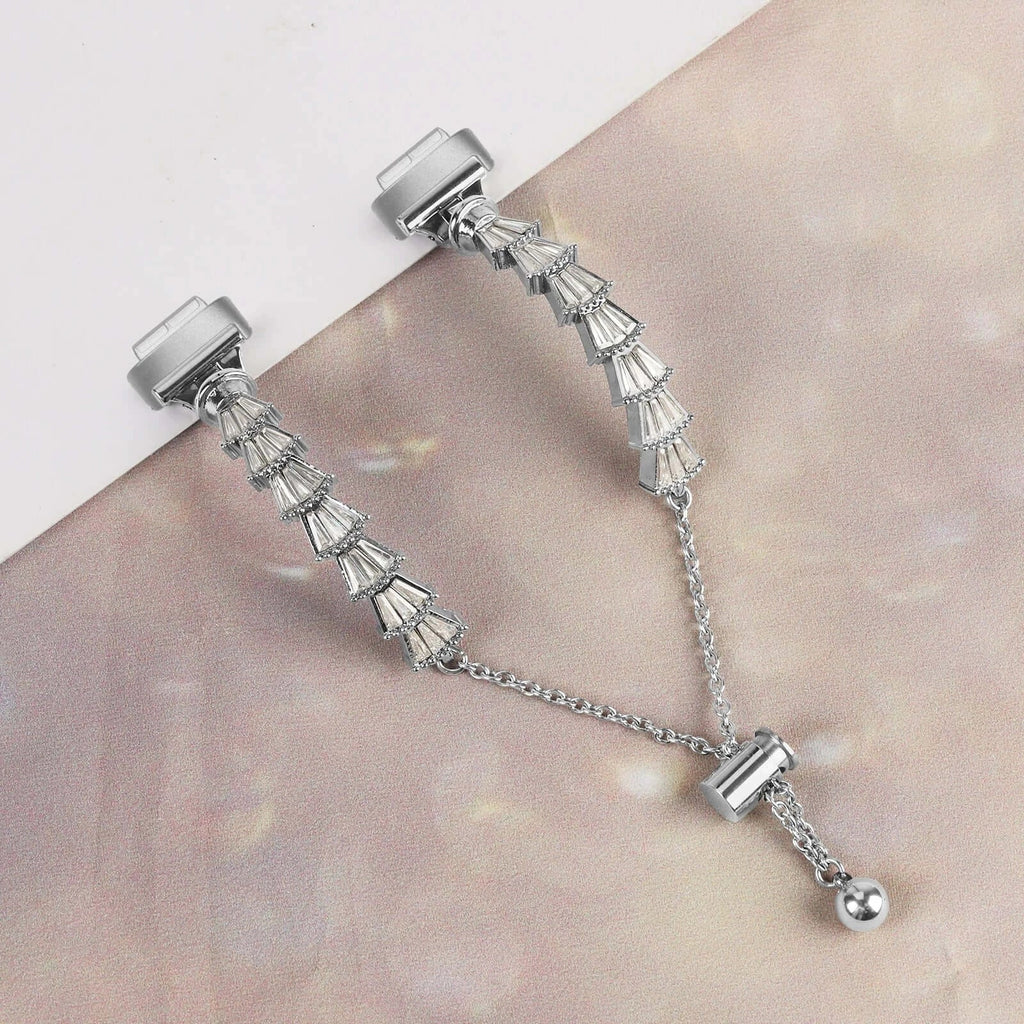 Fitbit Inspire 2, 1, HR Stainless Steel Band - Classic Metal Strap