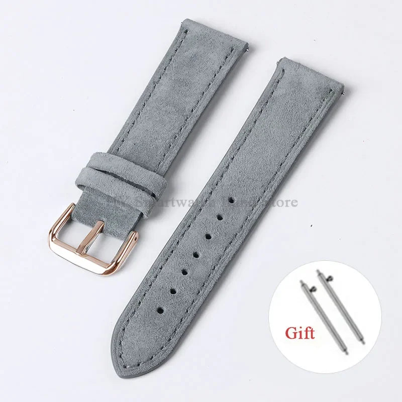 OnePlus Smartwatch Vintage Suede Leather Band Quick Release Strap