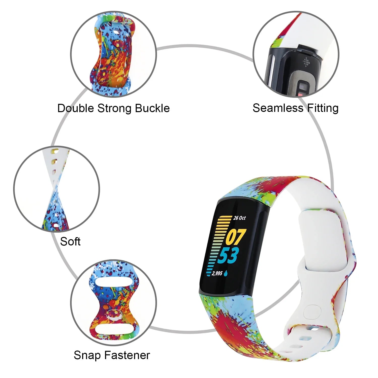 For Fitbit Charge 5-6 Bands