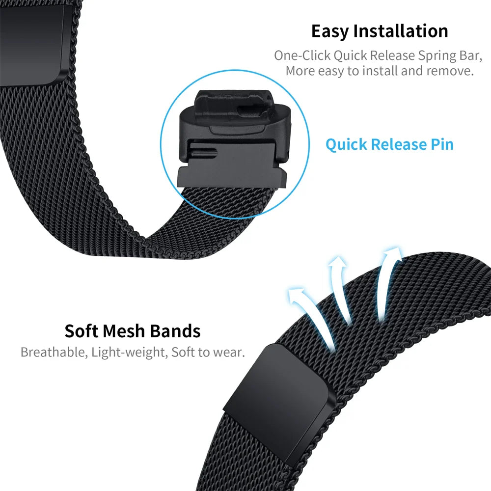 Fitbit Inspire 3 Magnetic Mesh Band - Stylish and Comfortable