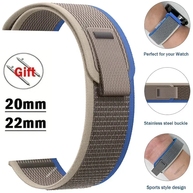 Amazfit Nylon Loop Watch Band - Durable Adjustable Strap For Smartwatch