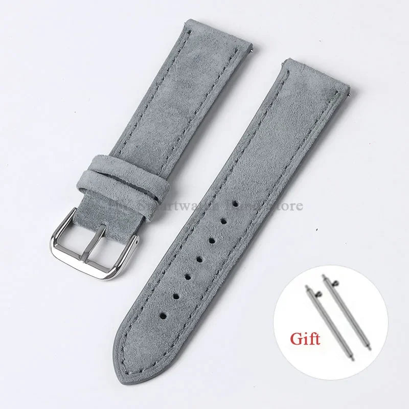 OnePlus Smartwatch Vintage Suede Leather Band Quick Release Strap