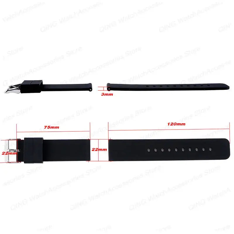 Ticwatch Silicone Strap - Soft, Comfortable, Waterproof