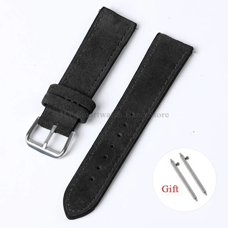 Polar Suede Leather Watch Strap For Polar Smartwatch - Handmade Quick Release