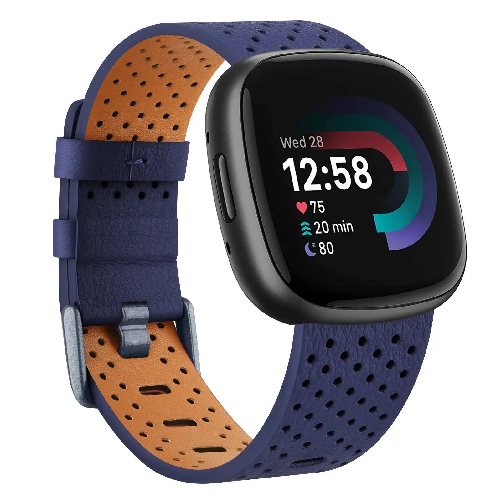 Fitbit Versa & Sense Leather Band - Stylish & Durable Design