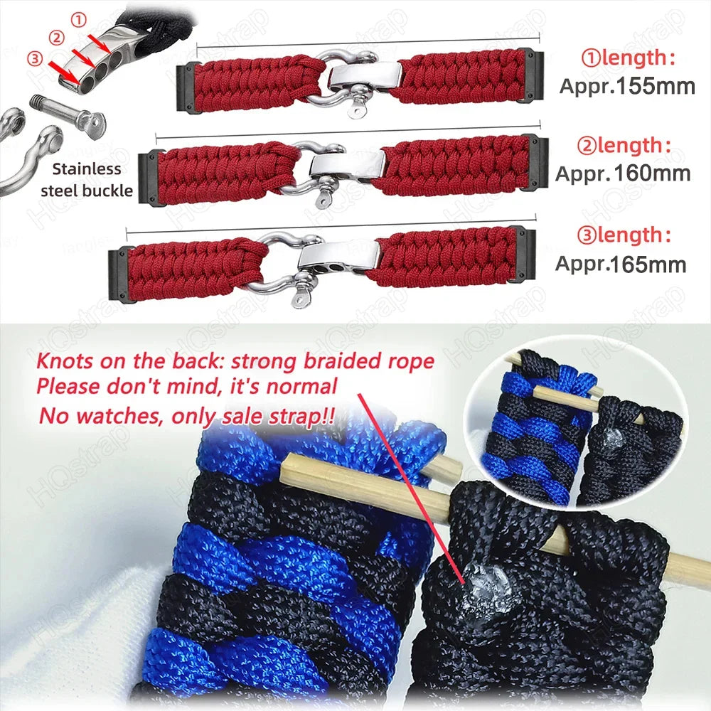 Garmin Nylon Braided Strap - Durable Tactical Band