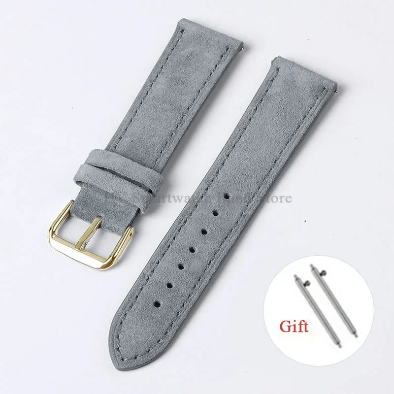 OnePlus Smartwatch Vintage Suede Leather Band Quick Release Strap