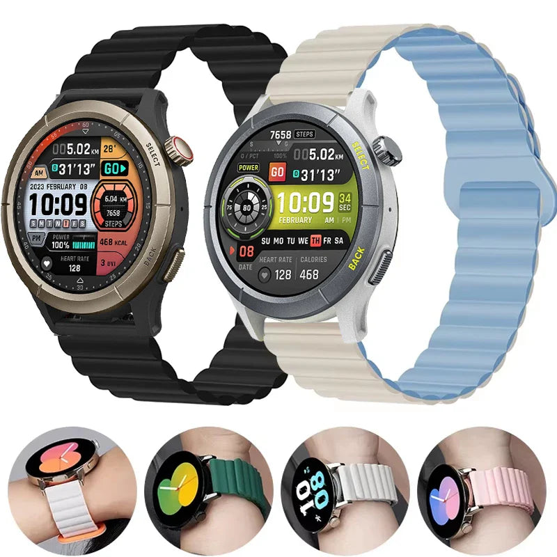 Magnetic Silicone Band for Motorola Moto Smartwatch - Quick Release Strap