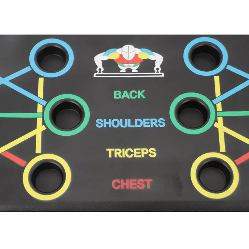 Seamless Black Push Up Board - Full-Body Fitness Equipment