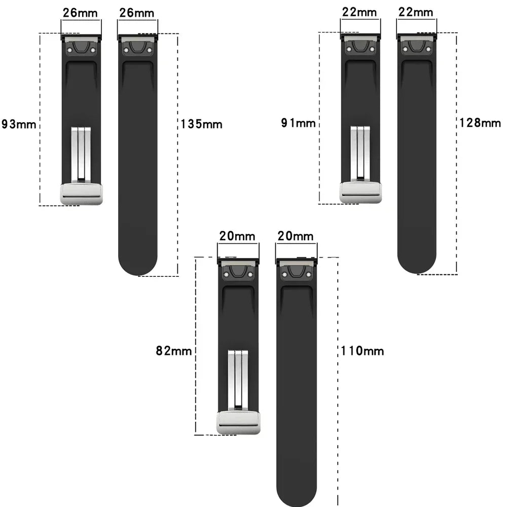 Garmin Silicone Strap - Durable, Flexible, Comfortable Fit