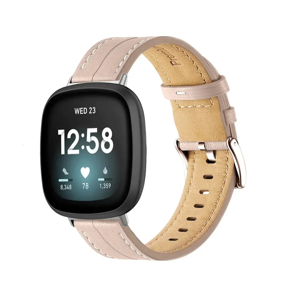 Fitbit Versa & Sense Leather Band - Premium Comfort