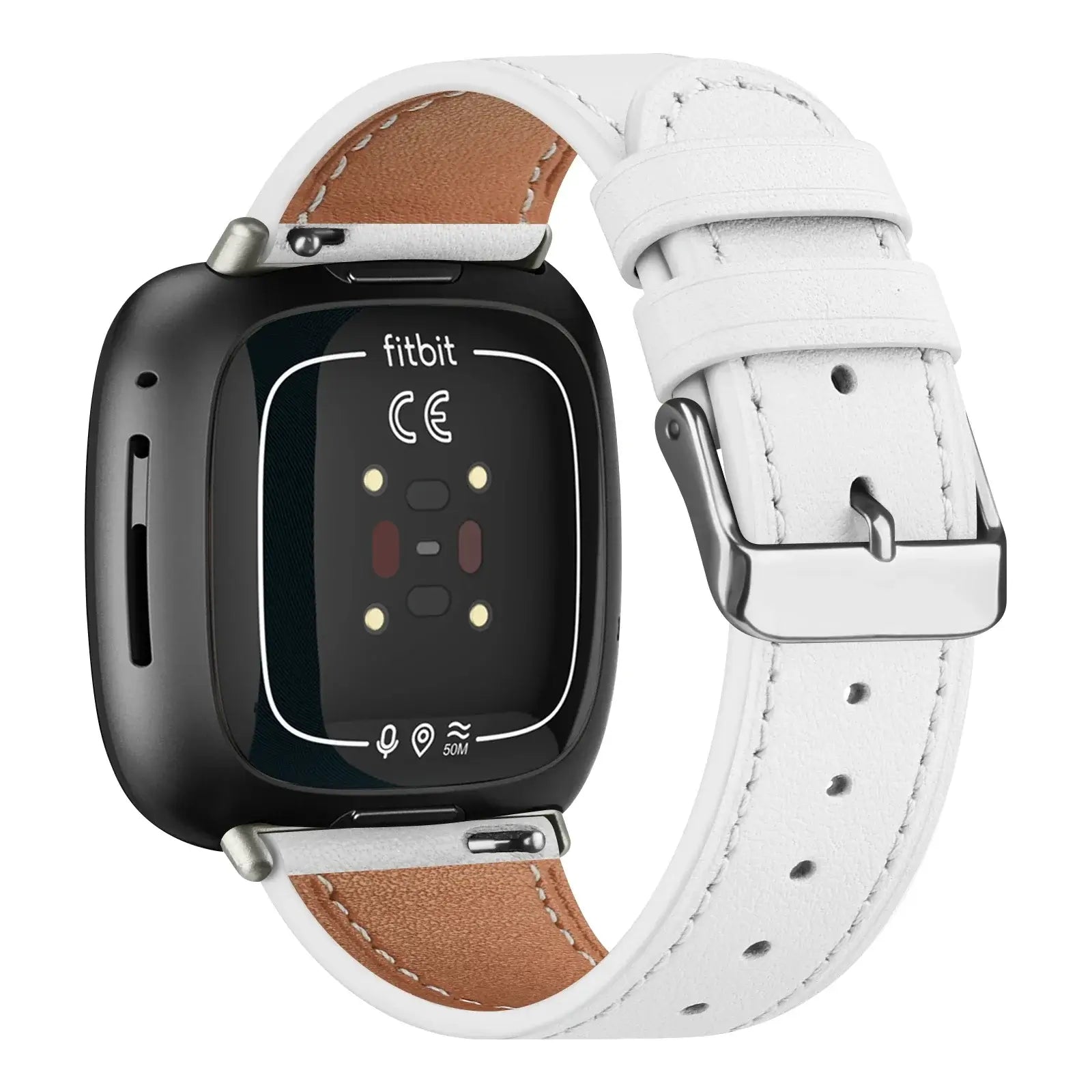 Fitbit Versa & Sense Leather Band - Stylish Durable Design