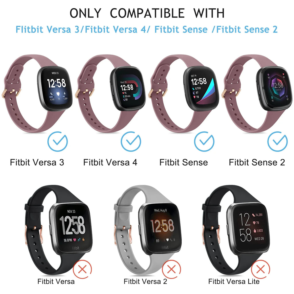 Silicone Fitbit Versa & Sense Bands