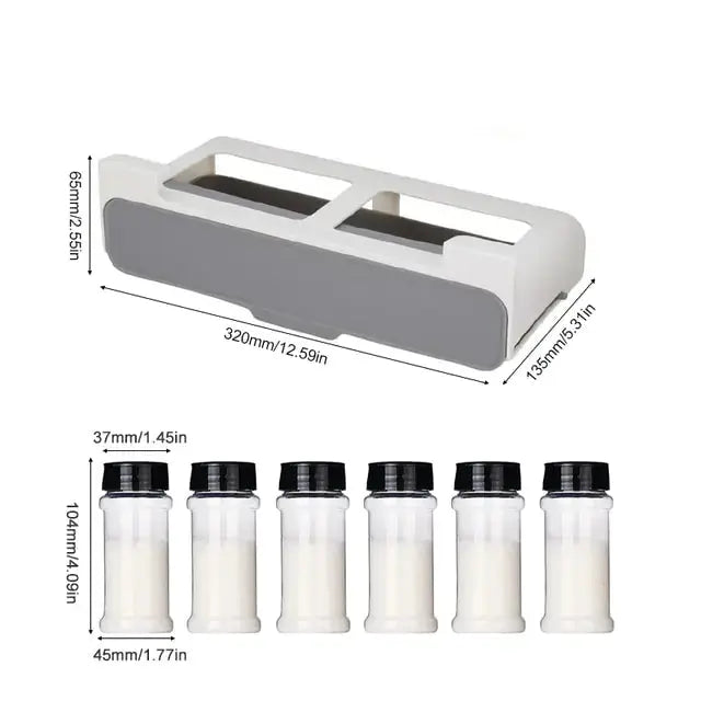 Self-adhesive Spice Organizer Rack