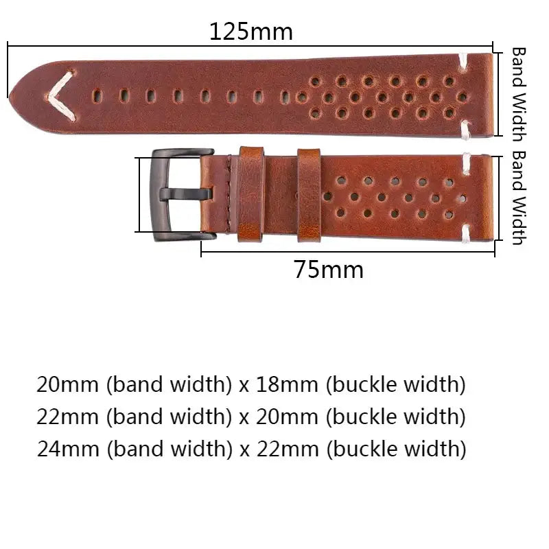Suunto Leather Band - Breathable, Stylish, Durable Design