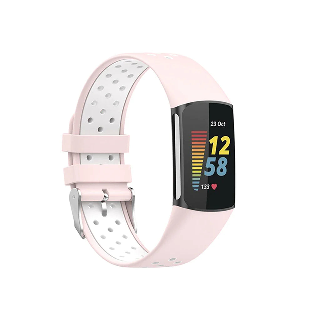 Fitbit Charge 5 6 Silicone Strap - Breathable Sport Band