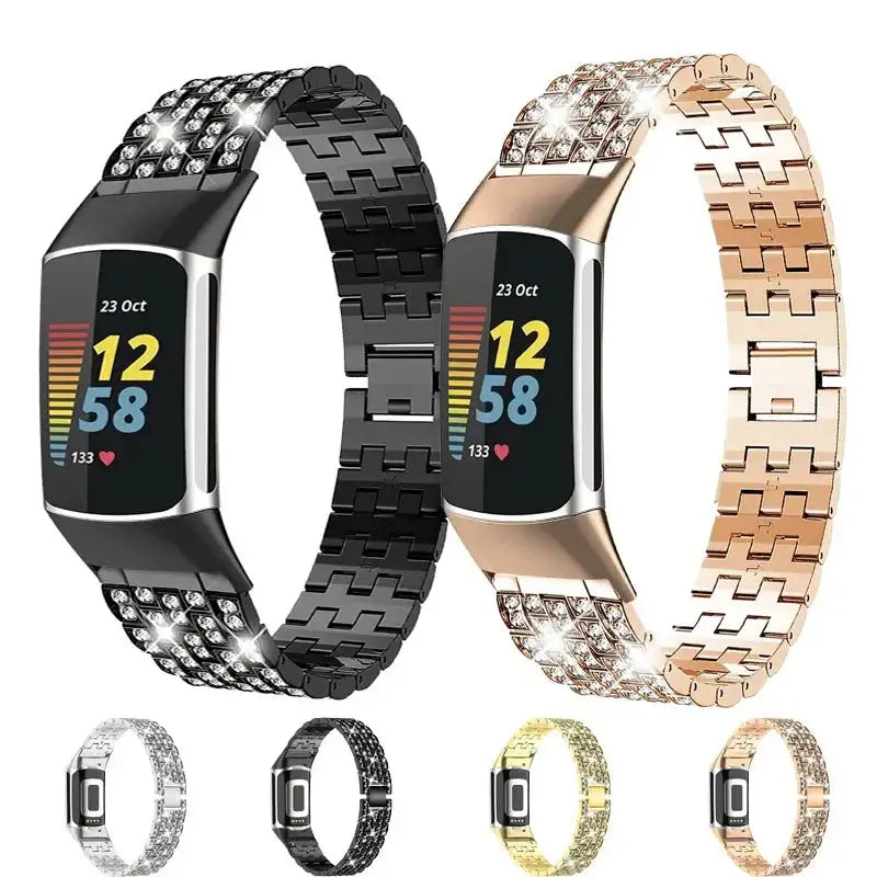 Fitbit Charge 5 6 3 4 Metal Band - Stylish Durable Strap