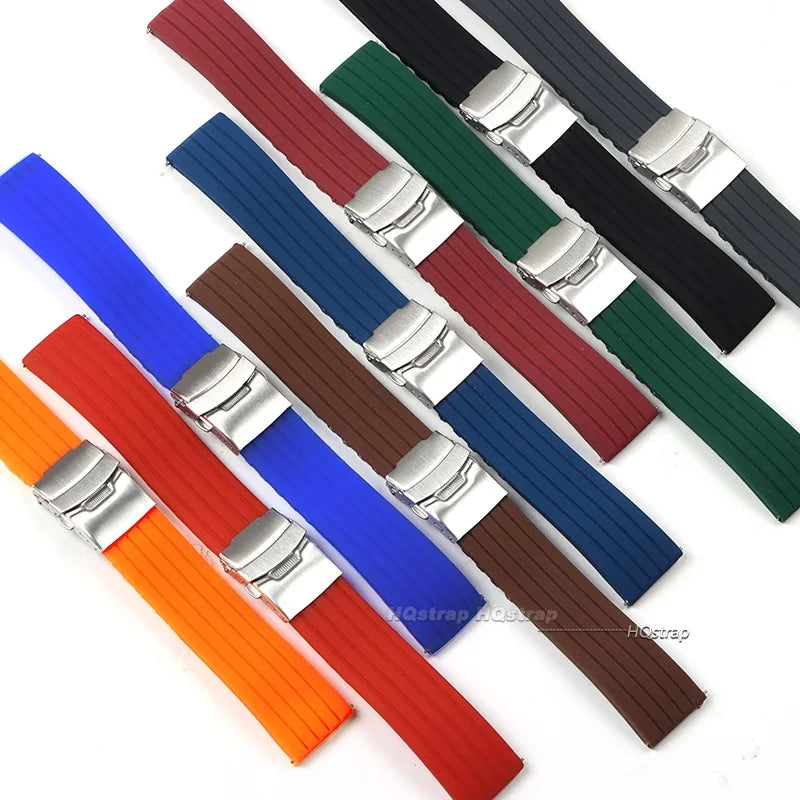 Motorola Moto Silicone Rubber Watch Band Quick Release Strap Black Brown
