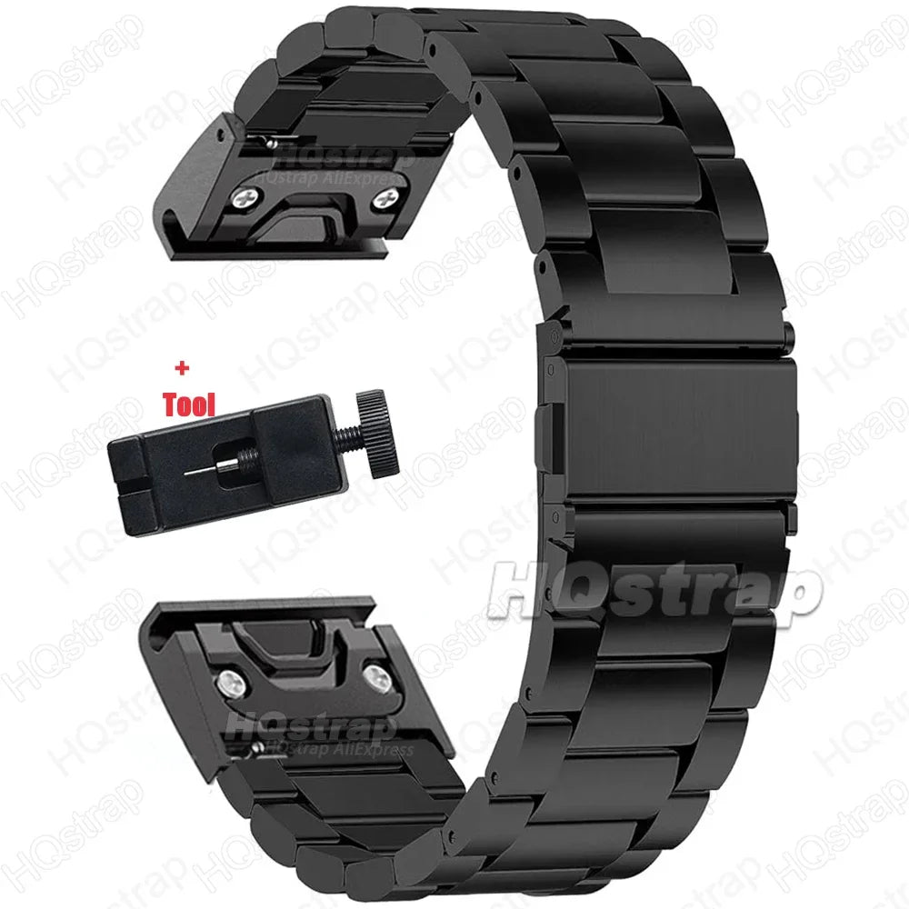 Garmin Stainless Steel Strap - Durable QuickFit Bracelet