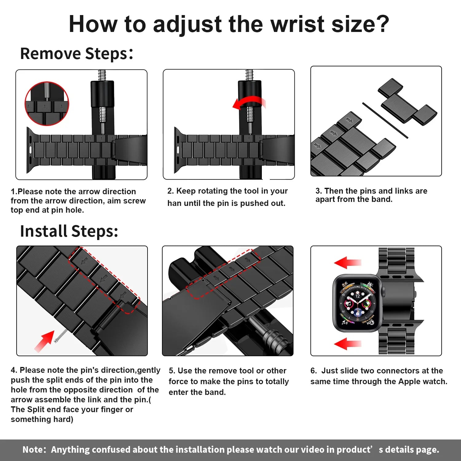 Apple Watch Stainless Steel Band - Premium Metal Bracelet